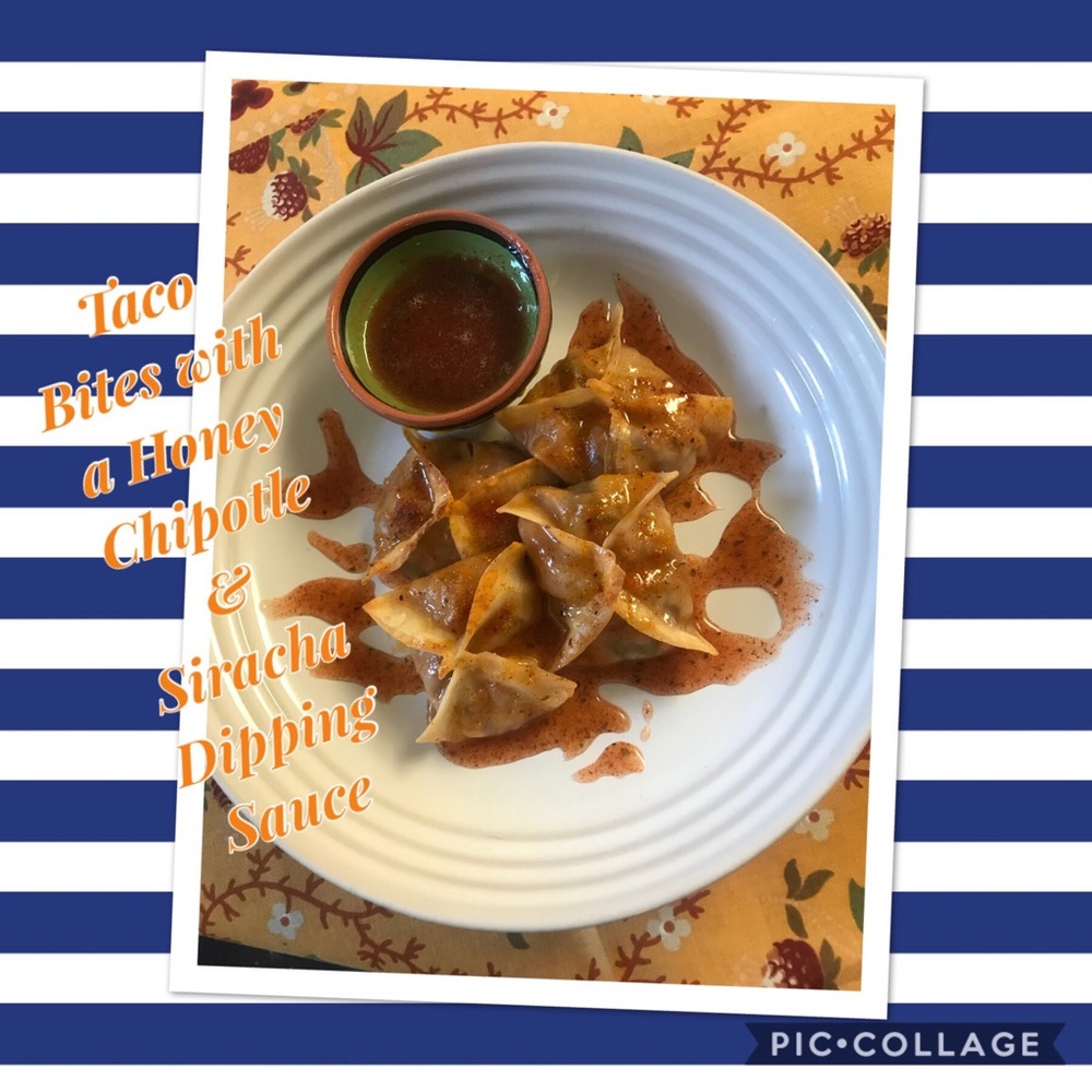 Taco Bites W/ Honey Chipotle & Sriracha Sauce